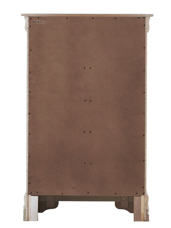 English Elm Verona Silver Champagne Chest - Modern Elegance With Embossed Design & Ample Storage For Bedrooms B078108388-GIGA