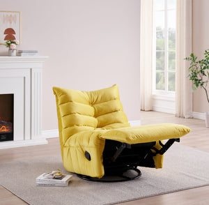 English Elm Lazy Velvet Rotatable Lounge Chair with Side Pocket, Modern Upholstered Reading Sofa for Small Spaces W1278108561