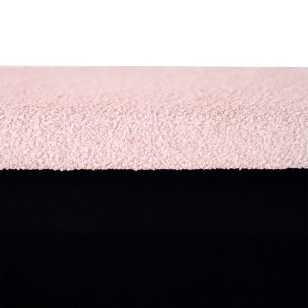 English Elm Blue Faux Fur Storage Bench Pleated Upholstery Gold Legs Modern Bedroom Entryway W1170104172