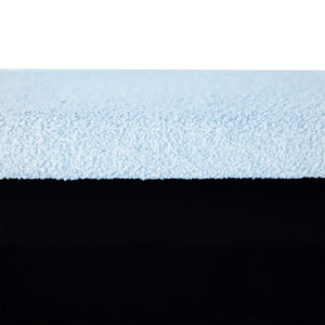 English Elm Blue Faux Fur Storage Bench Pleated Upholstery Gold Legs Modern Bedroom Entryway W1170104171