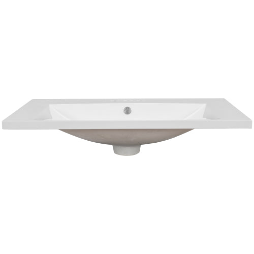English Elm 20 Ceramic 20 Inch White Sink with Durable Gloss Finish, Modern Countertop Integration, Plywood Cabinet Friendly W1882P178968