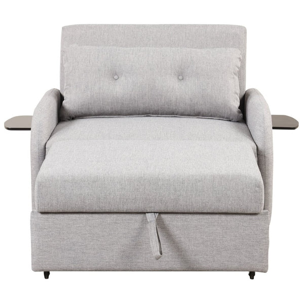 English Elm Swivel Barrel Accent Chair Chenille Tufted Round Club Seat for Living Room Lounge N719S002000E