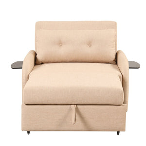 English Elm Swivel Barrel Accent Chair Chenille Tufted Round Club Seat for Living Room Lounge N719S002000A