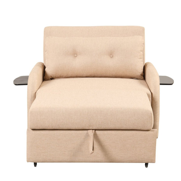 English Elm Swivel Barrel Accent Chair Chenille Tufted Round Club Seat for Living Room Lounge N719S002000A