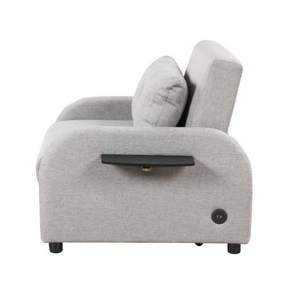 English Elm Swivel Barrel Accent Chair Chenille Tufted Round Club Seat for Living Room Lounge N719S002000E