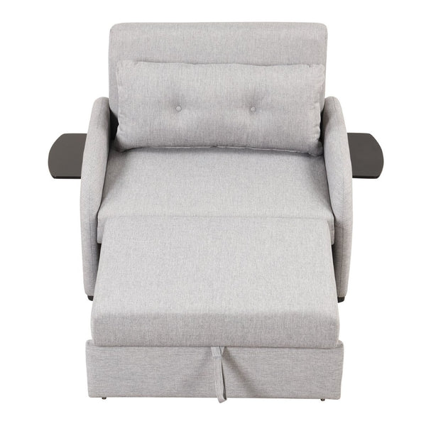English Elm Swivel Barrel Accent Chair Chenille Tufted Round Club Seat for Living Room Lounge N719S002000E