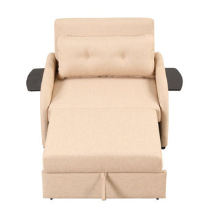 English Elm Swivel Barrel Accent Chair Chenille Tufted Round Club Seat for Living Room Lounge N719S002000A