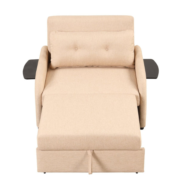 English Elm Swivel Barrel Accent Chair Chenille Tufted Round Club Seat for Living Room Lounge N719S002000A