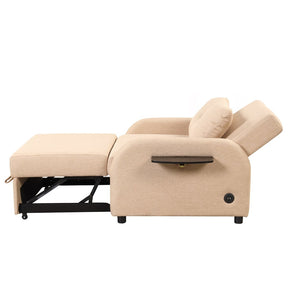 English Elm Swivel Barrel Accent Chair Chenille Tufted Round Club Seat for Living Room Lounge N719S002000A