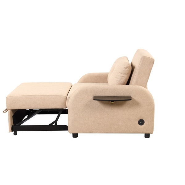 English Elm Swivel Barrel Accent Chair Chenille Tufted Round Club Seat for Living Room Lounge N719S002000A