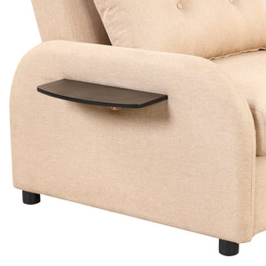 English Elm Swivel Barrel Accent Chair Chenille Tufted Round Club Seat for Living Room Lounge N719S002000A