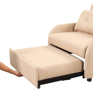 English Elm Swivel Barrel Accent Chair Chenille Tufted Round Club Seat for Living Room Lounge N719S002000A