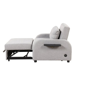 English Elm Swivel Barrel Accent Chair Chenille Tufted Round Club Seat for Living Room Lounge N719S002000E