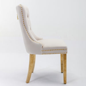 English Elm A&a Velvet Tufted Dining Chair Nailhead Trim Chrome Legs Glam Upholstered Seat W1143P452845