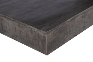 English Elm Charcoal Solid Wood Square Coffee Table Low Floor Seating Industrial Loft Piece B024102862