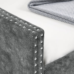 English Elm Full Size Daybed With Twin Trundle - Stylish Upholstered Sofa Bed With Tufted Design & Nailhead Trim W1413S00007