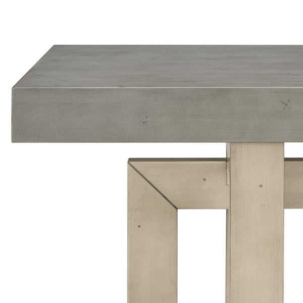English Elm U_style Geometric Triple Frame Pine Veneer Console Table for Entryway or Living Room Gray N711P230809E
