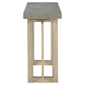 English Elm U_style Geometric Triple Frame Pine Veneer Console Table for Entryway or Living Room Gray N711P230809E