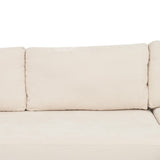 English Elm 3 Pieces Upholstered U-Shaped Large Sectional Sofa With Thick Seat and Back Cushions