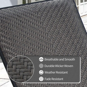 English Elm Outdoor Chaise Lounge Set of 2 Reclining Pool Chairs with Adjustable Headrest, Rustproof Aluminum Frame and Breathable Textilene Fabric for Patio Sunbathing Dark Brown W1859109883