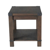 Steve Silver Mckinley Chairside End Table: Rustic Style, Matte Gray Finish, Versatile 26