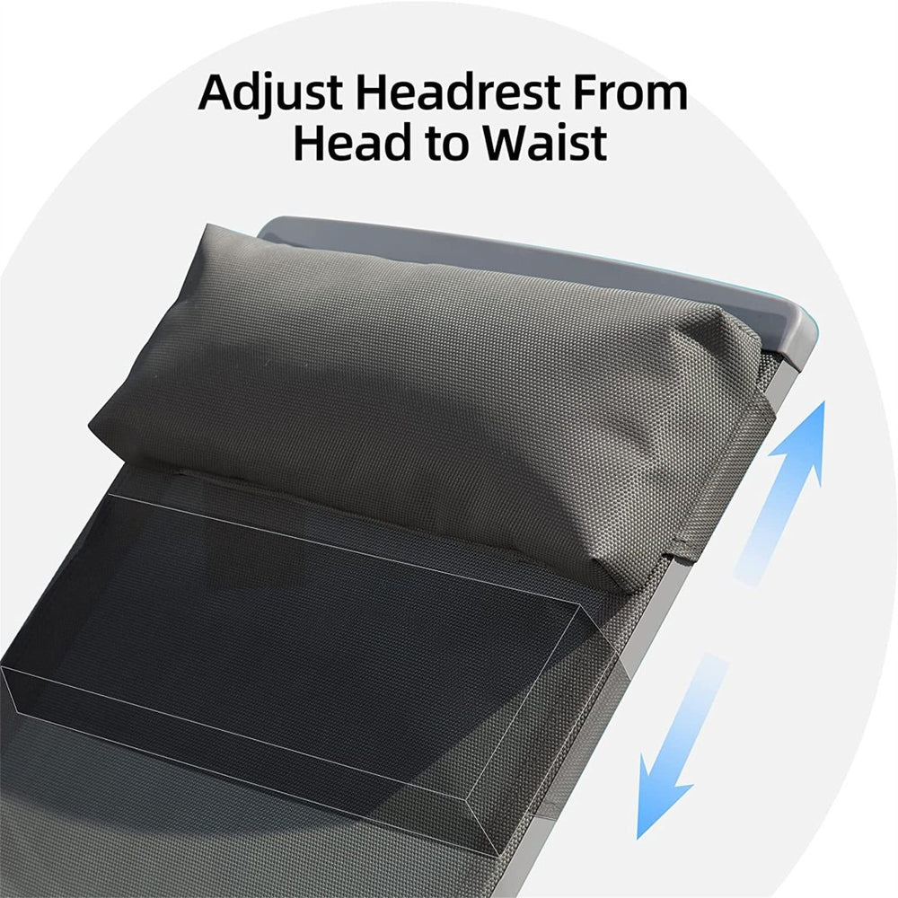 English Elm Patio Chaise Lounge Set - 3-Piece Aluminum Adjustable Chairs With Table For Ultimate Outdoor Relaxation W1859109862-GIGA