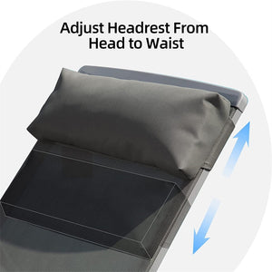 English Elm Patio Chaise Lounge Set - 3-Piece Aluminum Adjustable Chairs With Table For Ultimate Outdoor Relaxation W1859109862-GIGA