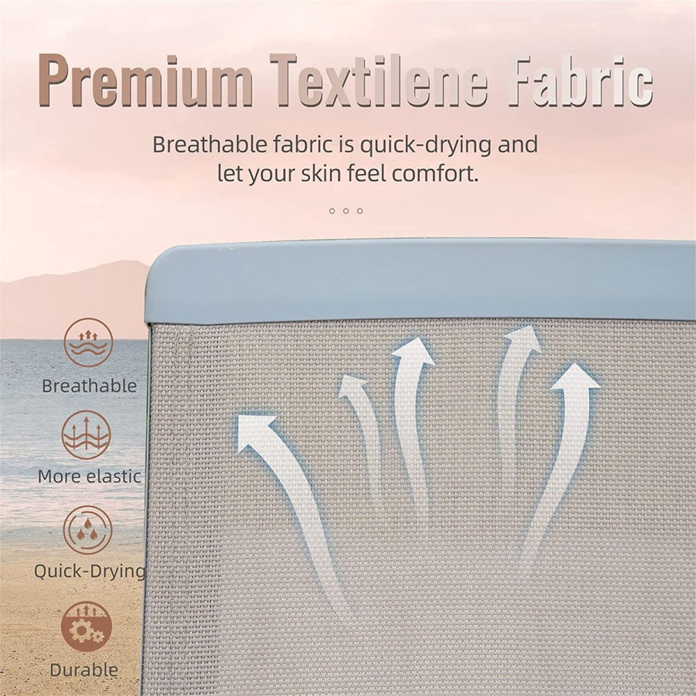 English Elm Patio Chaise Lounge Set Of 3 - Adjustable Aluminum Chairs & Side Table For Ultimate Outdoor Comfort W1859109866-GIGA