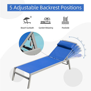 English Elm Patio Chaise Lounge Set - 3-Piece Adjustable Aluminum Recliners With Table - Outdoor Comfort Awaits! W1859109864-GIGA