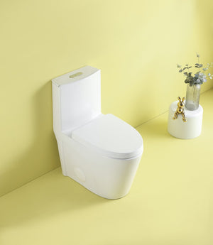English Elm Toilet Tank Lid Ceramic Glazed Finish with Integrated Flush Buttons Minimalist Bath W1573104726