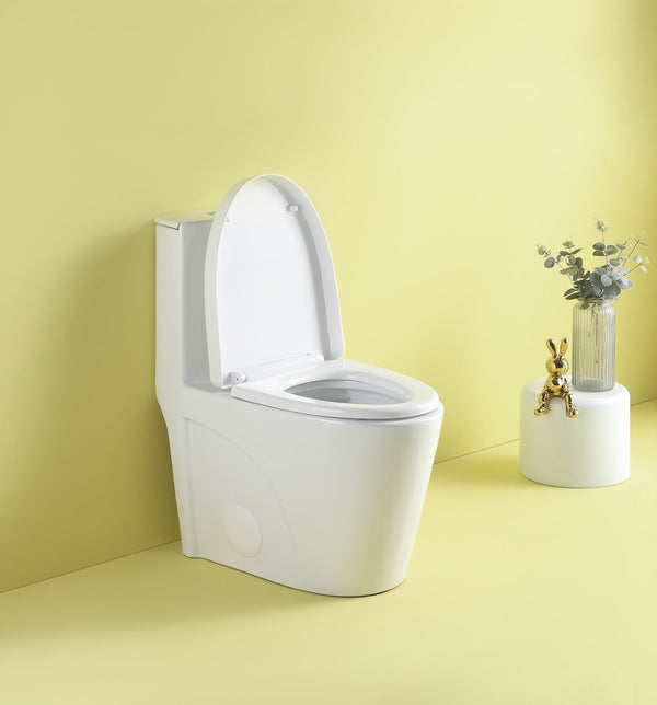 English Elm Toilet Tank Lid Ceramic Glazed Finish with Integrated Flush Buttons Minimalist Bath W1573104726