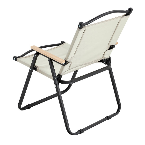 English Elm 3-piece Folding Aluminum Camping Table Set with Oxford Cloth Chairs for Outdoor Use W241S00040