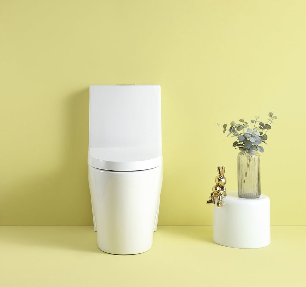 English Elm Toilet Tank Lid Ceramic Glazed Finish with Integrated Flush Buttons Minimalist Bath W1573104726