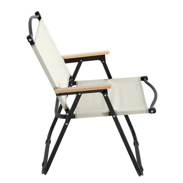 English Elm 2-piece Folding Outdoor Chairs Oxford Cloth Steel Frame Portable Patio Camping Set W24190812