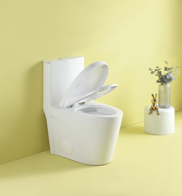 English Elm Toilet Tank Lid Ceramic Glazed Finish with Integrated Flush Buttons Minimalist Bath W1573104726