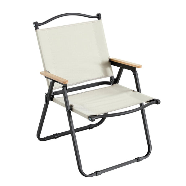 English Elm 2-piece Folding Outdoor Chairs Oxford Cloth Steel Frame Portable Patio Camping Set W24190812