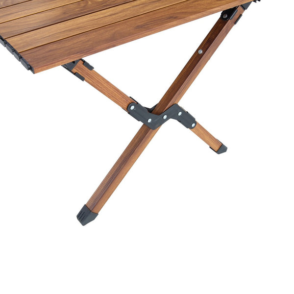 English Elm 3-piece Folding Aluminum Camping Table Set with Oxford Cloth Chairs for Outdoor Use W241S00040