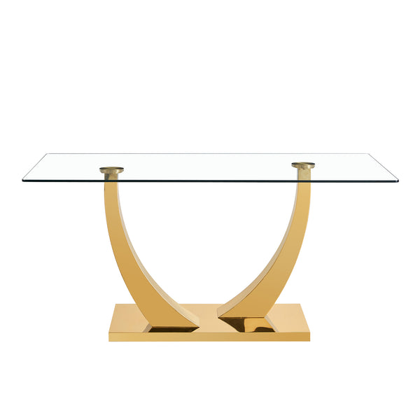 English Elm 1 Contemporary Glass Dining Table Set With 4 Light Gray Chairs - Elegant, Durable, And Easy To Assemble W1151S04201