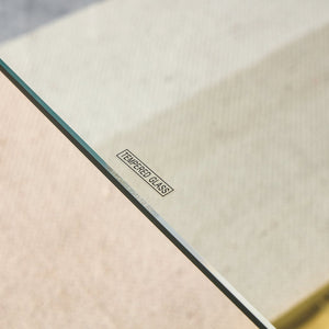 English Elm 1 Contemporary Glass Dining Table Set With 4 Light Gray Chairs - Elegant, Durable, And Easy To Assemble W1151S04201