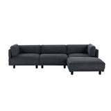 English Elm Upholstery Convertible Sectional Sofa, L Shaped Couch With Reversible Chaise