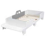 Hearth and Haven Car-Shaped Twin Wood Bed with Bench, White W50489972