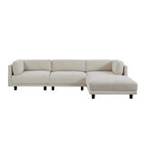 English Elm Upholstery Convertible Sectional Sofa, L Shaped Couch With Reversible Chaise