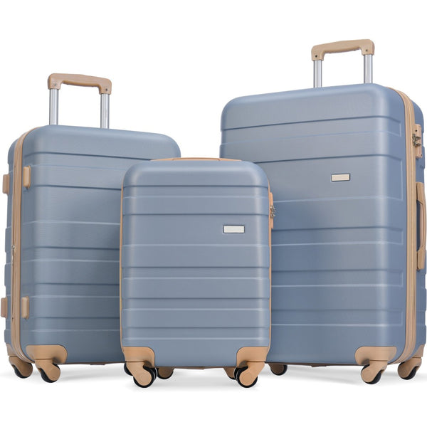 English Elm Luggage Abs Hardshell 3 Piece Set with Tsa Lock and Spinner Wheels for Travel N726P203164C