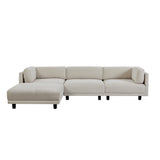 English Elm Upholstery Convertible Sectional Sofa, L Shaped Couch With Reversible Chaise