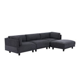 English Elm Upholstery Convertible Sectional Sofa, L Shaped Couch With Reversible Chaise