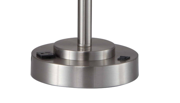 English Elm 27.5"H Contemporary Crystal Shade Table Lamp Chrome Finish – Elegant Metal Base, 18x13.5x7" Compact Accent Lighting B080107007