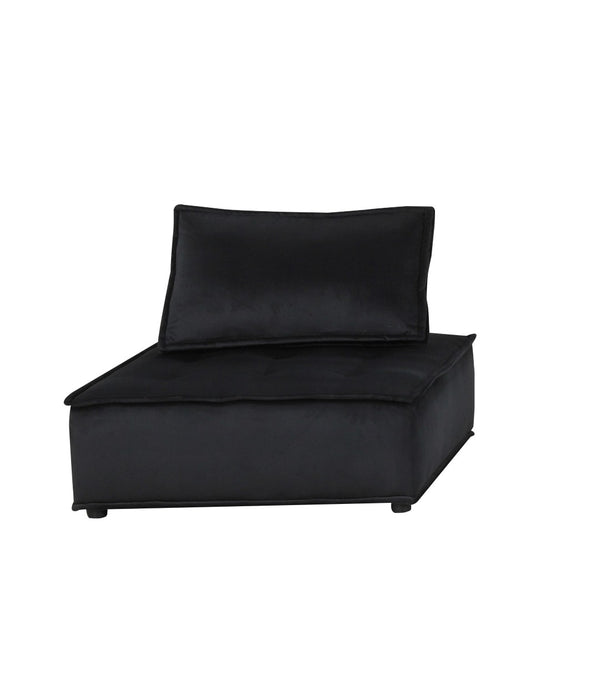 English Elm Anna Tufted Velvet Modular Sectional with Ottoman for Spacious Living Rooms B061S00698
