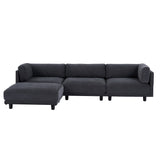 English Elm Upholstery Convertible Sectional Sofa, L Shaped Couch With Reversible Chaise