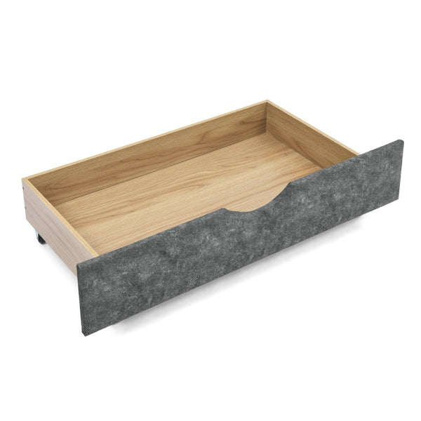 English Elm Queen Upholstered Tufted Daybed Sofa with Storage Drawers and Nailhead Arm Detail W1413S00192