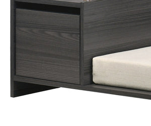 English Elm Esme Modern Pet Bed with Built-in Storage Ash Gray Laminate Low Profile Frame B061110706